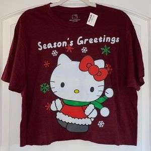 Hello Kitty Christmas crop tee